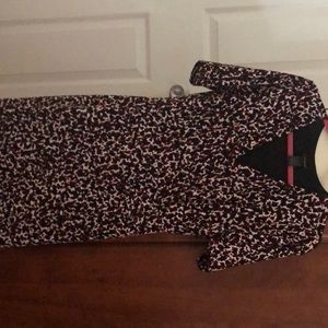 Ann Taylor color printed brown.